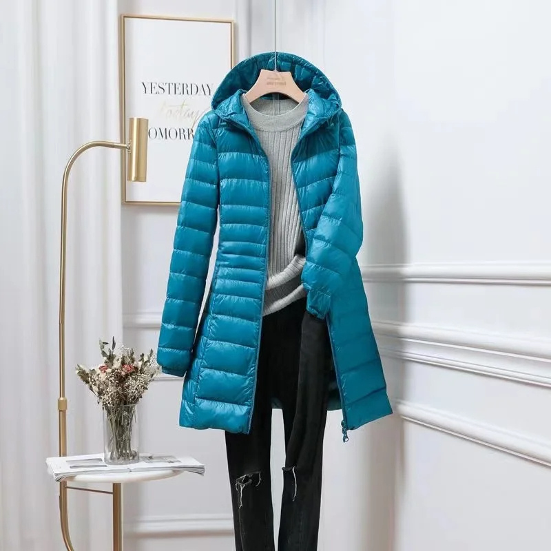 Damen Kapuzen Daunenjacke | Lang