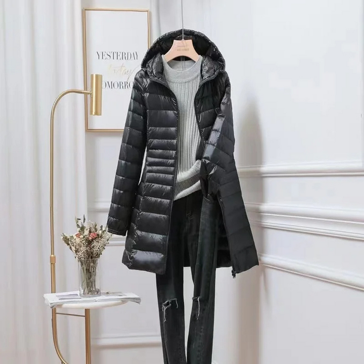 Damen Kapuzen Daunenjacke | Lang