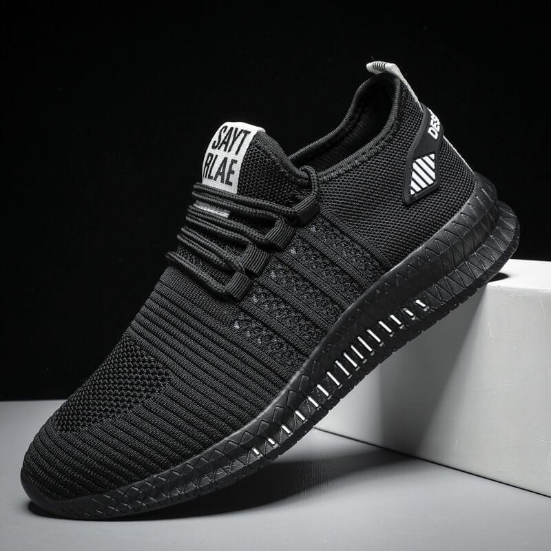Herren Alle Jahreszeiten Mesh Laufsneaker mit Schnürverschluss