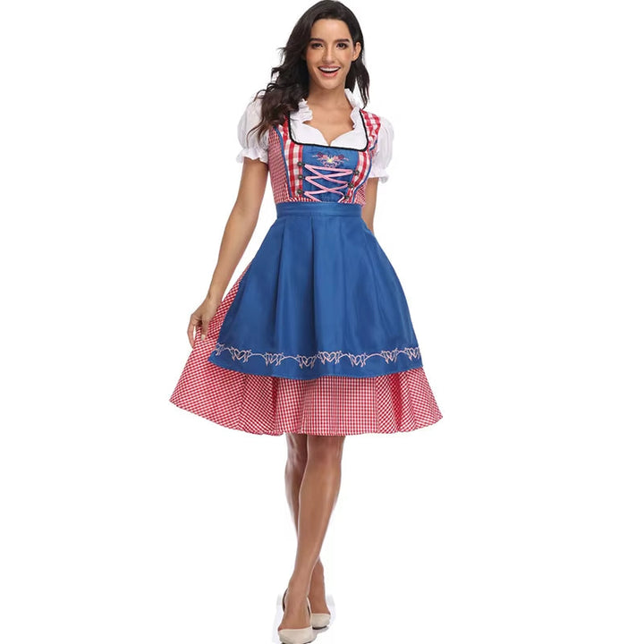 Elegantes Damen Dirndl mit Schürze und Spitzendetails