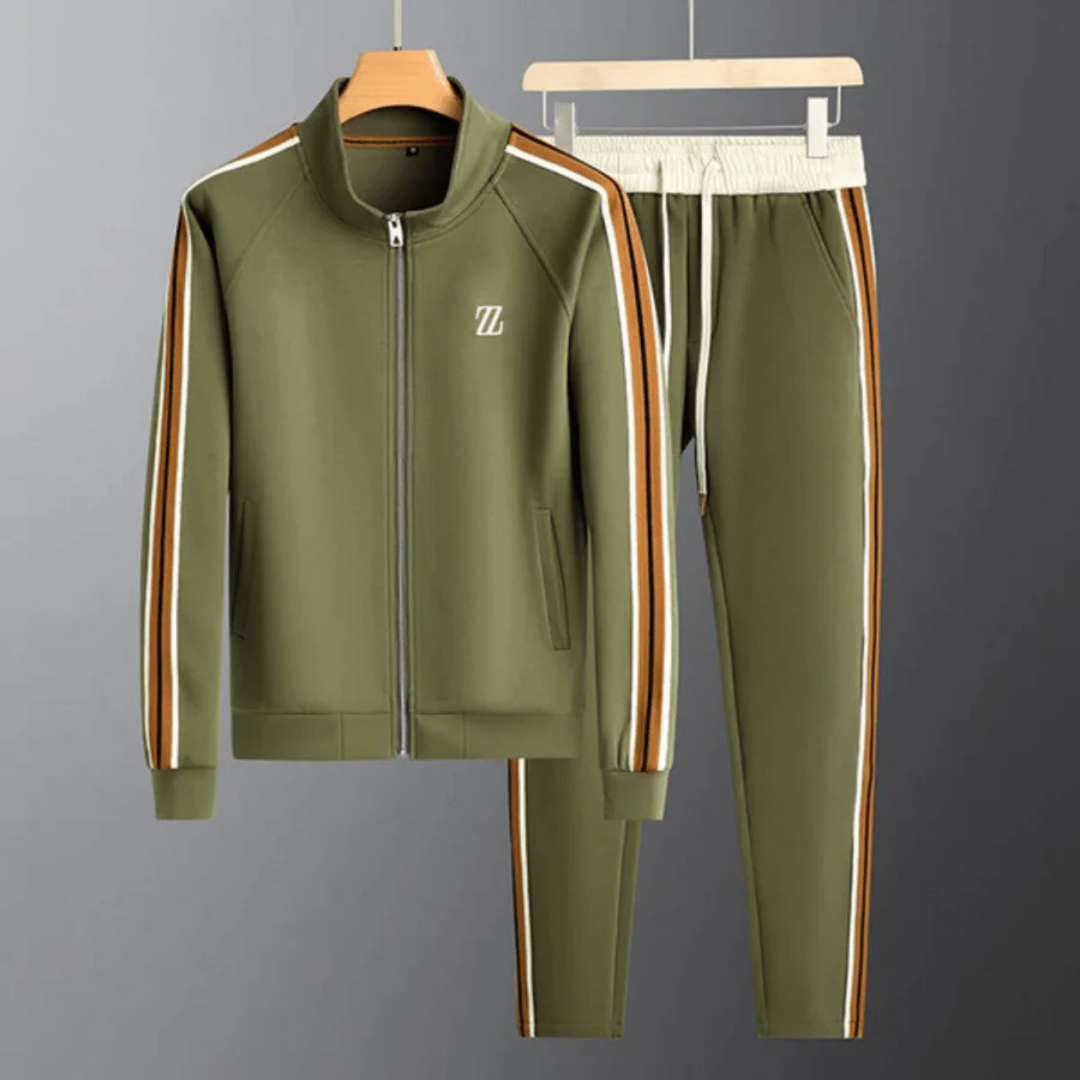 Herren Zweiteiliges Trainingsanzug Set Mit Reißverschluss | Slim Fit