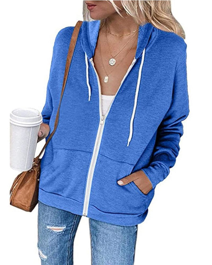 Damen Kapuzen Strickjacke | Mit Reißverschluss