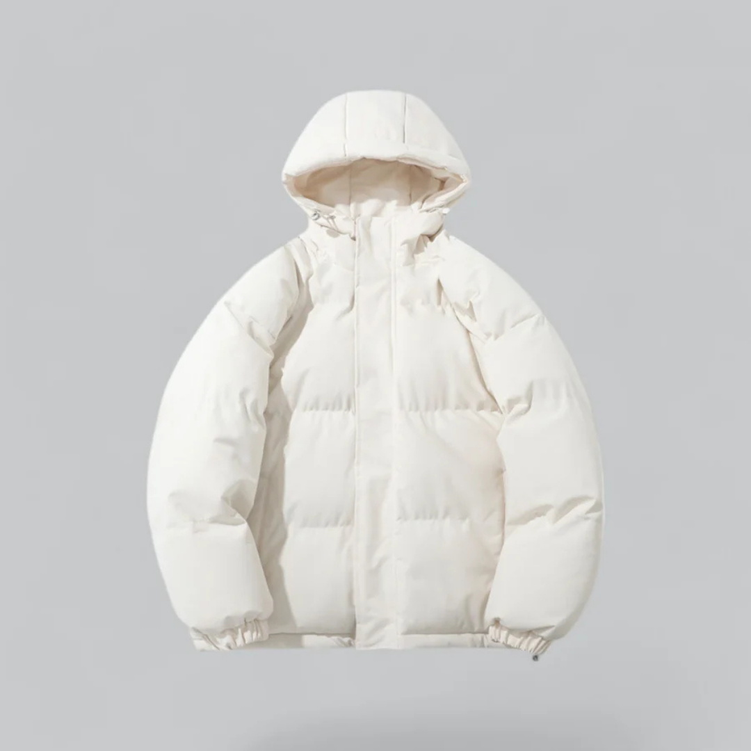 Unisex Winter Daunenjacke Mit Reißverschluss | Kapuze