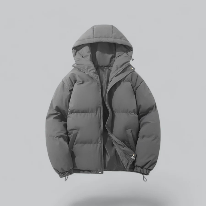 Unisex Winter Daunenjacke Mit Reißverschluss | Kapuze