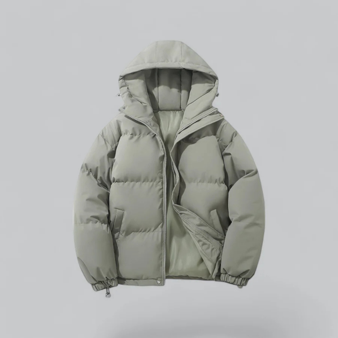 Unisex Winter Daunenjacke Mit Reißverschluss | Kapuze