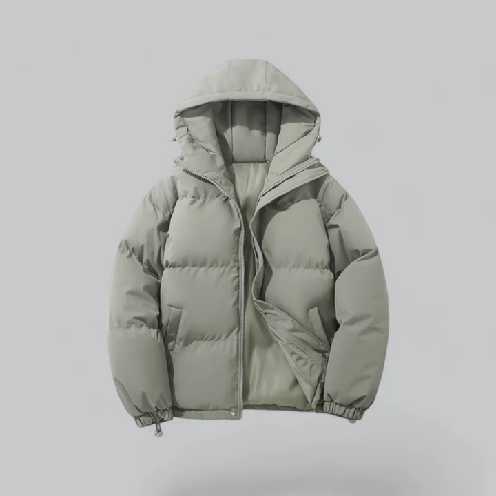 Unisex Winter Daunenjacke Mit Reißverschluss | Kapuze