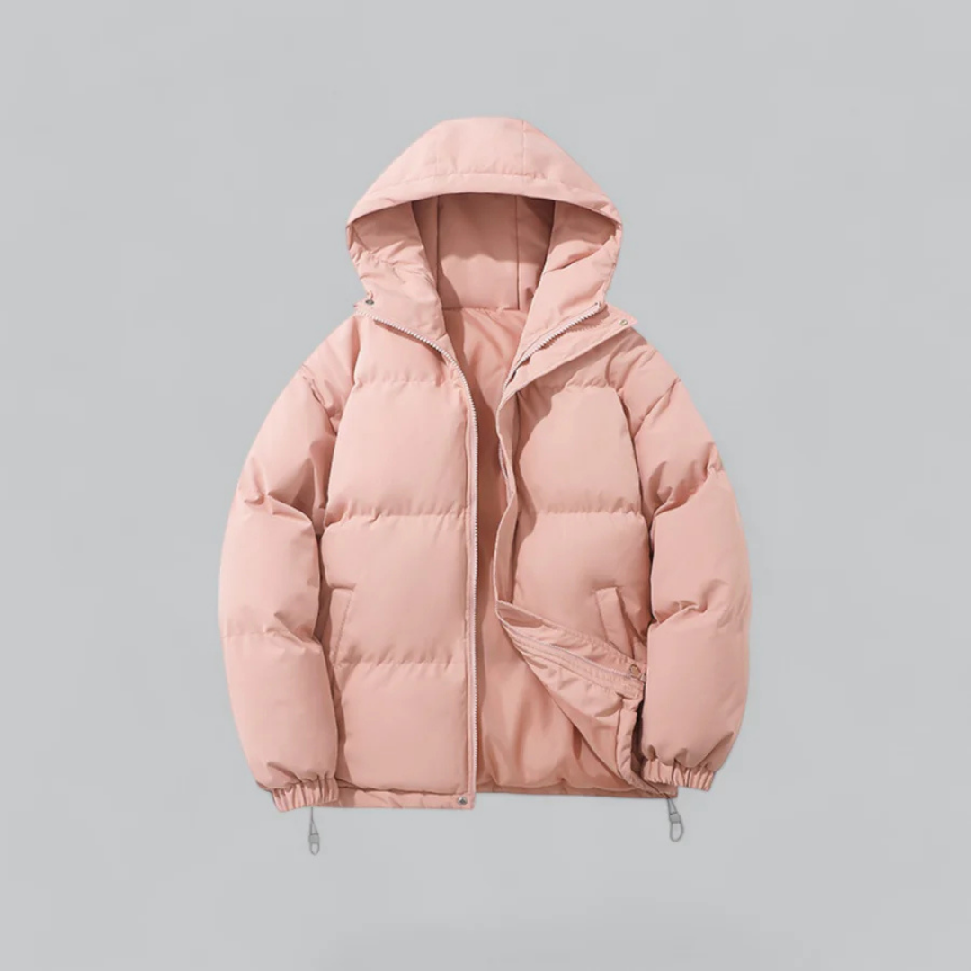 Unisex Winter Daunenjacke Mit Reißverschluss | Kapuze