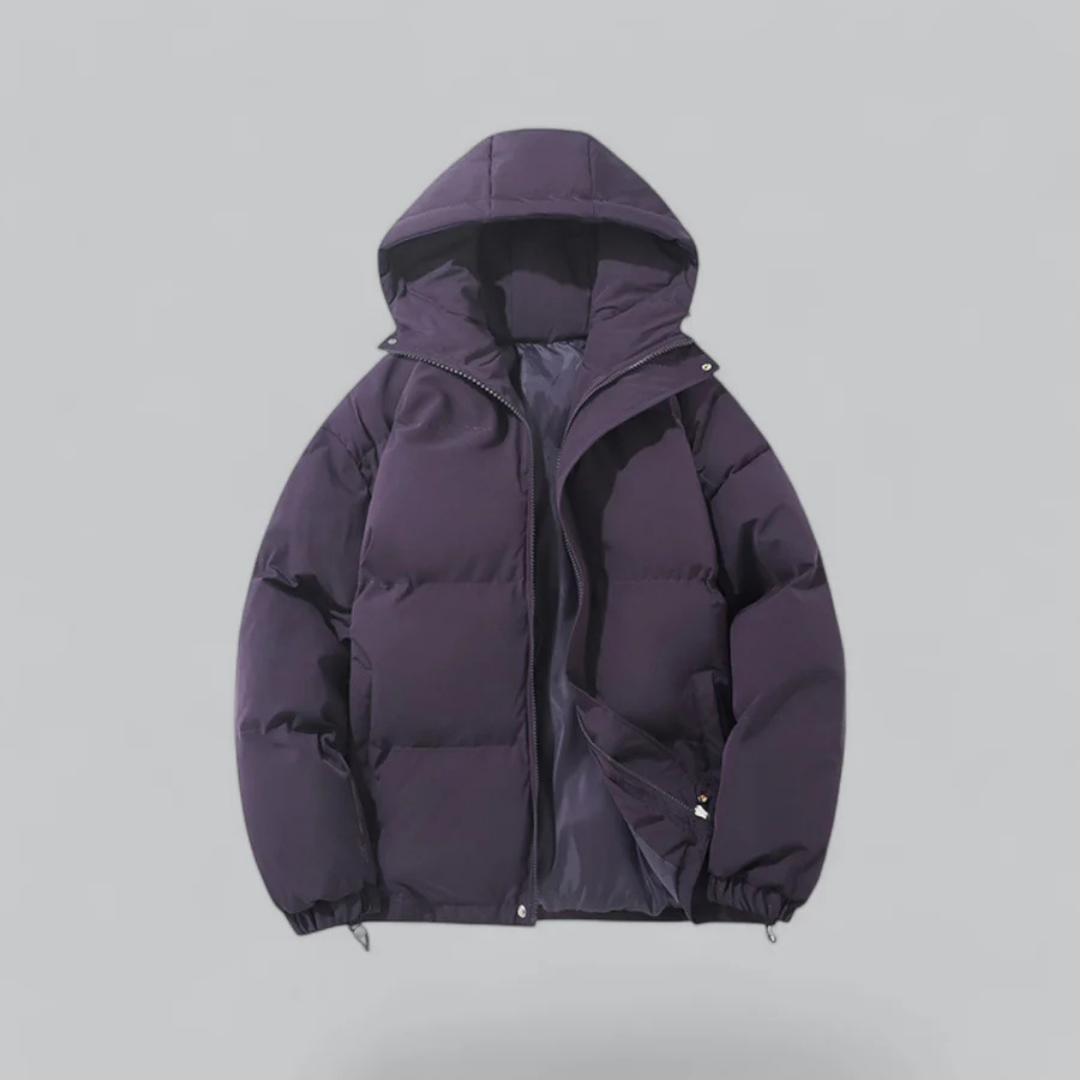 Unisex Winter Daunenjacke Mit Reißverschluss | Kapuze