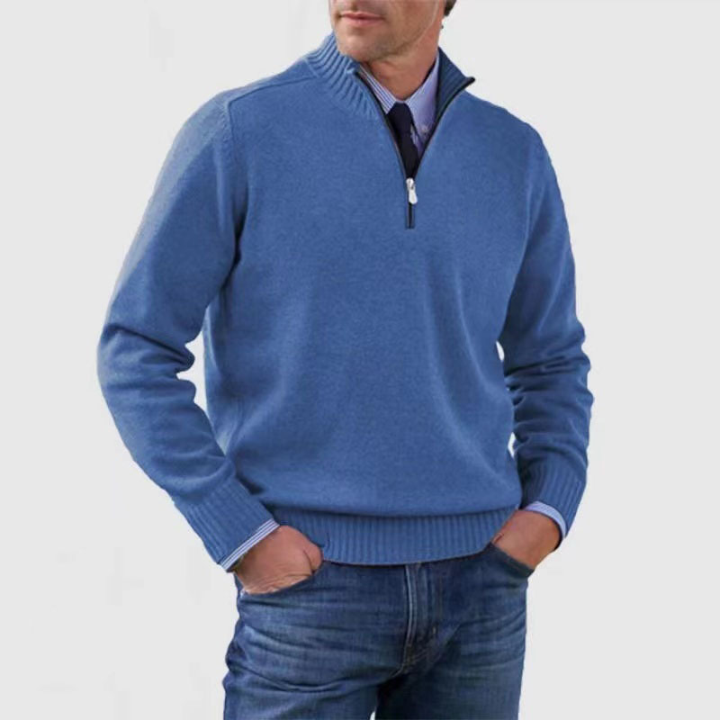 Herrenpullover Mit Halbem Reißverschluss | Langarm