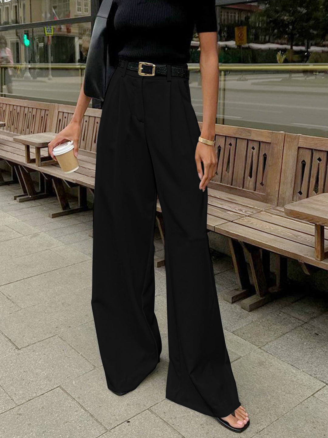 Damen Hose Mit Hoher Taille | Lang