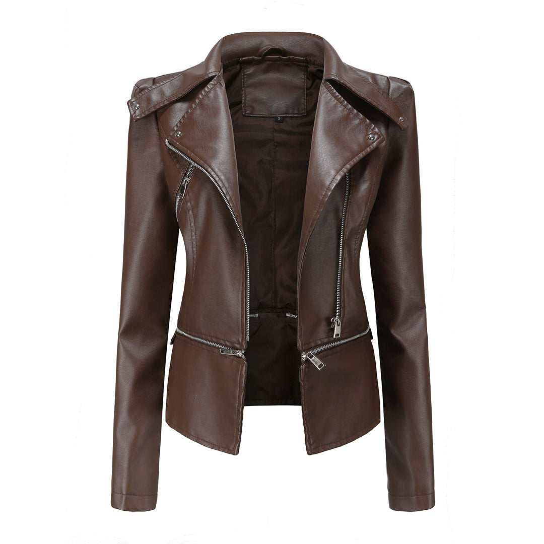 Stilvolle Lederjacke Für Damen | Langarm