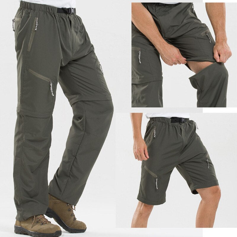 Herren Zip-Off Hosen mit elastischem Bund