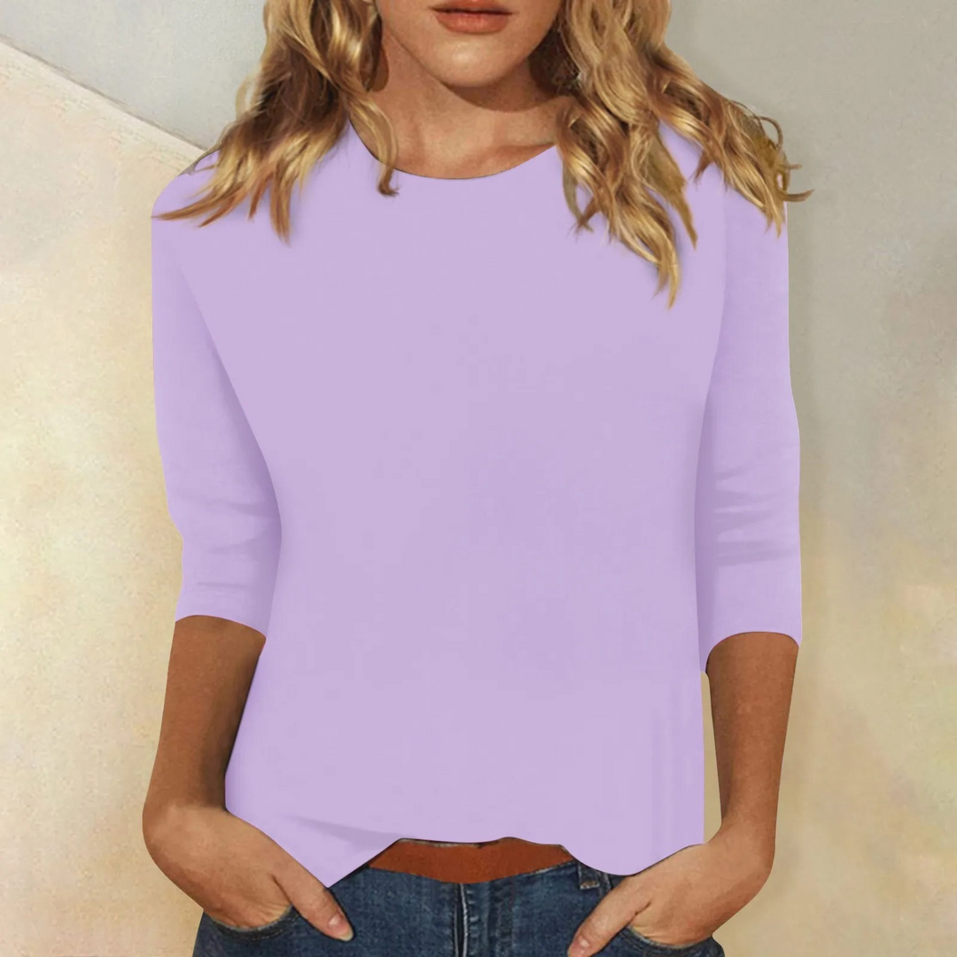 Damen Langarmshirt mit Rundhalsausschnitt