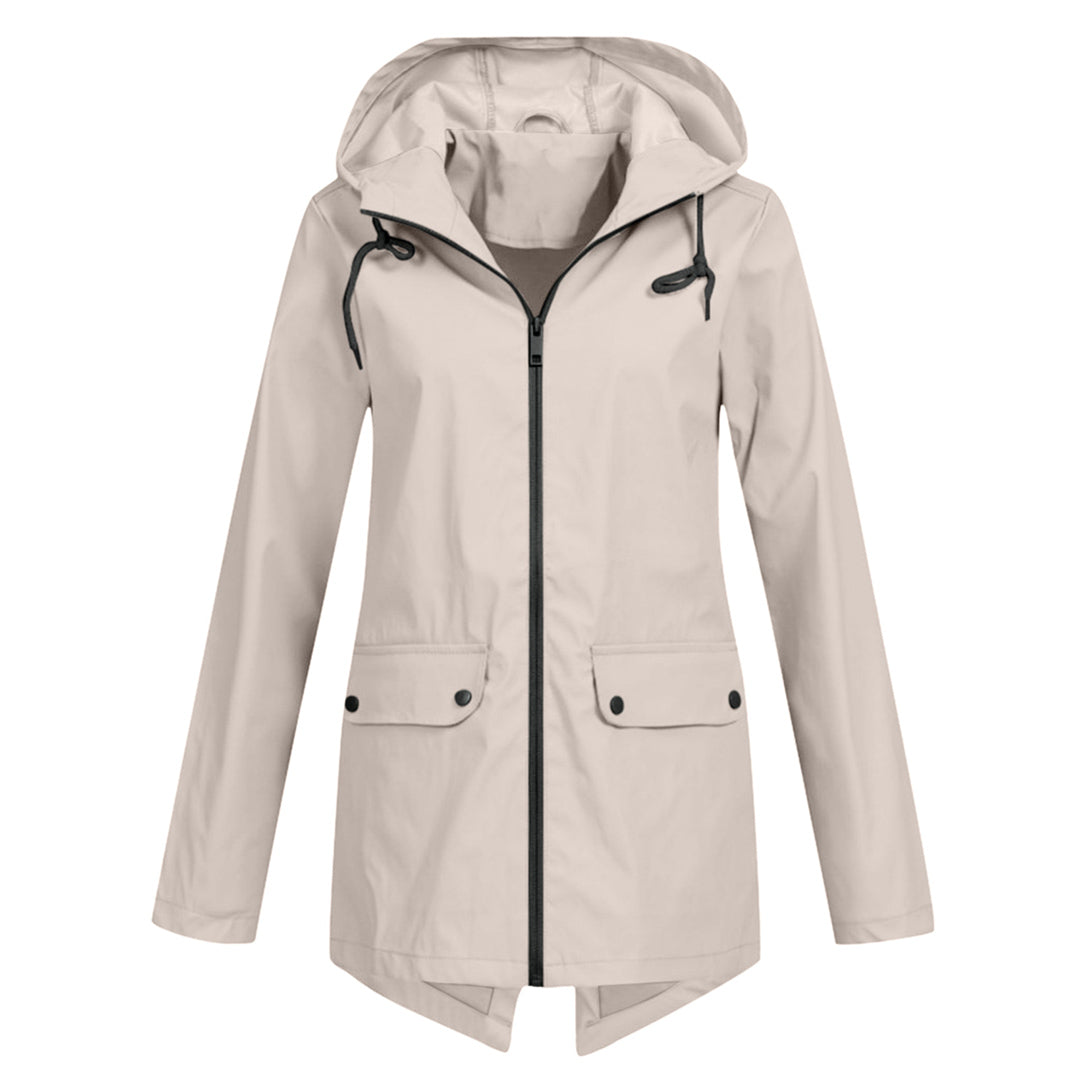 Lange Regenjacke Für Damen | Mit Kapuze