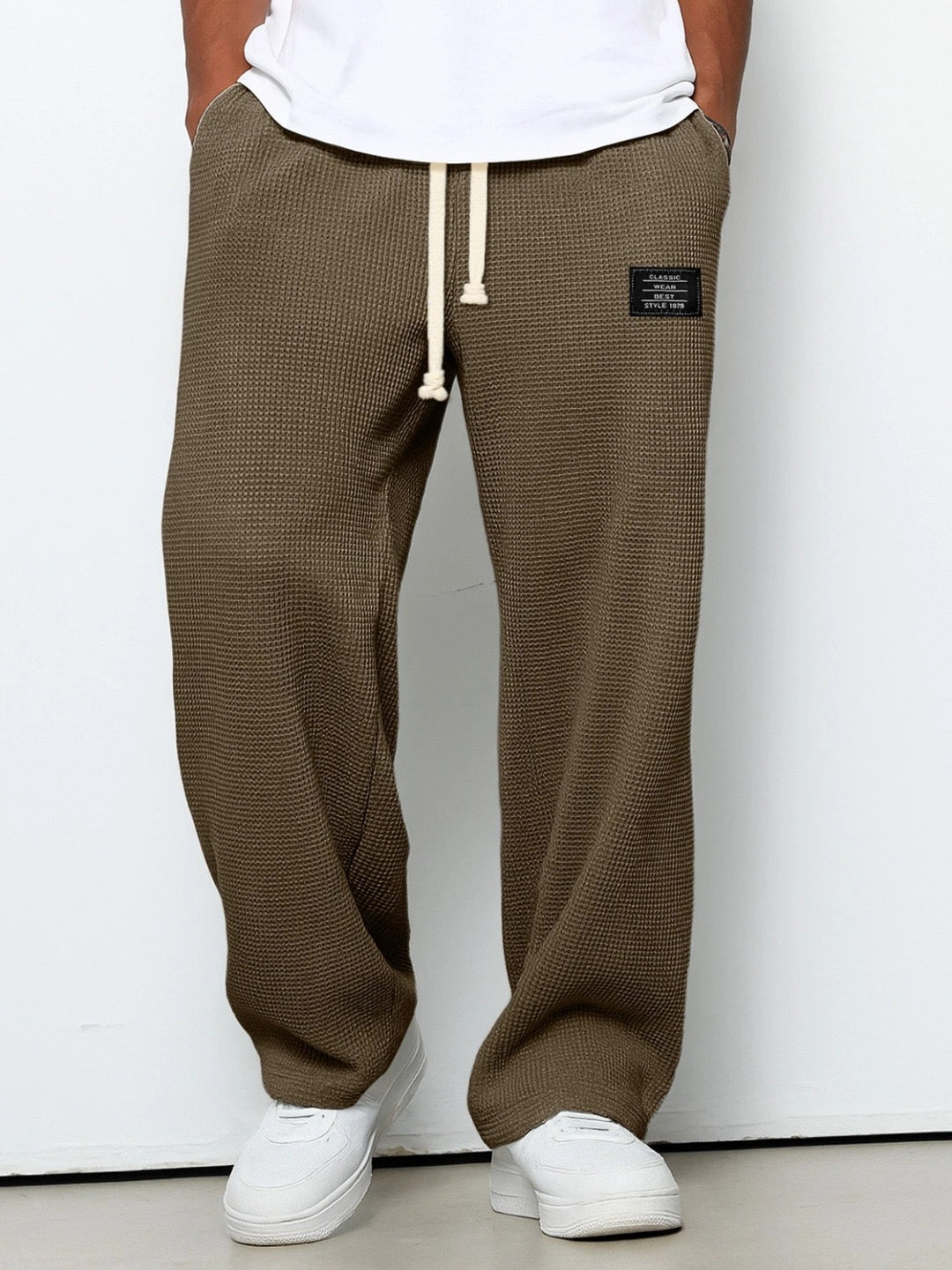 Herren Freizeithose mit weitem Bein und verstellbarem Bund