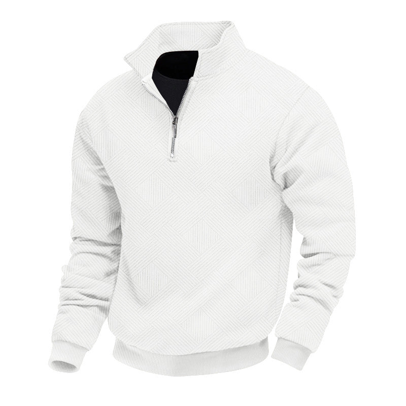 Herrenstrickpullover Mit Halbem Reißverschluss | Langarm