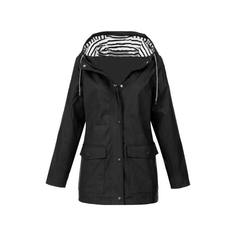 Damen Kapuzen-Regenjacke | Langarm