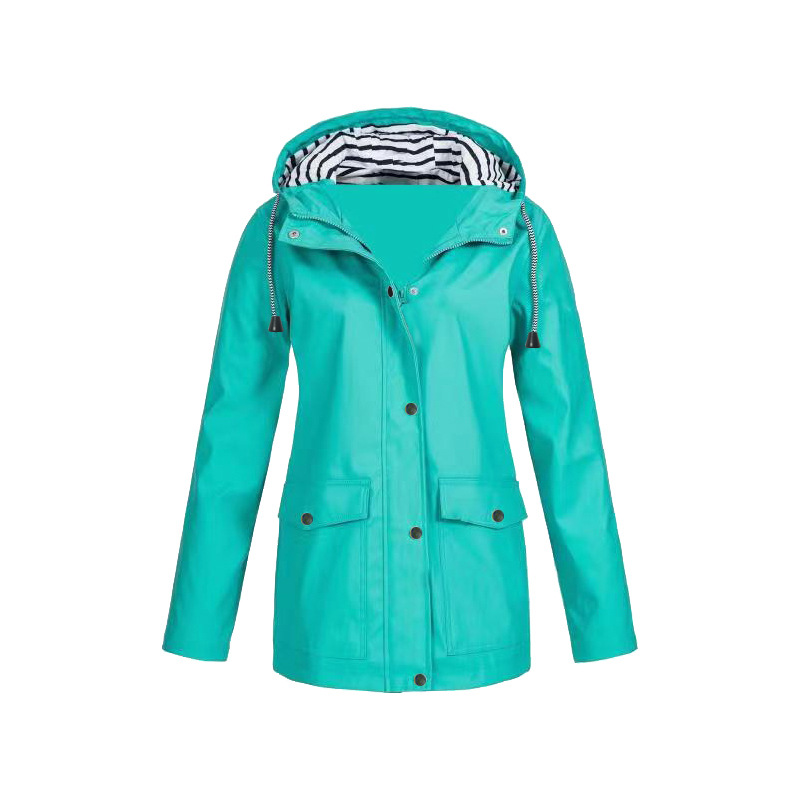 Damen Kapuzen-Regenjacke | Langarm