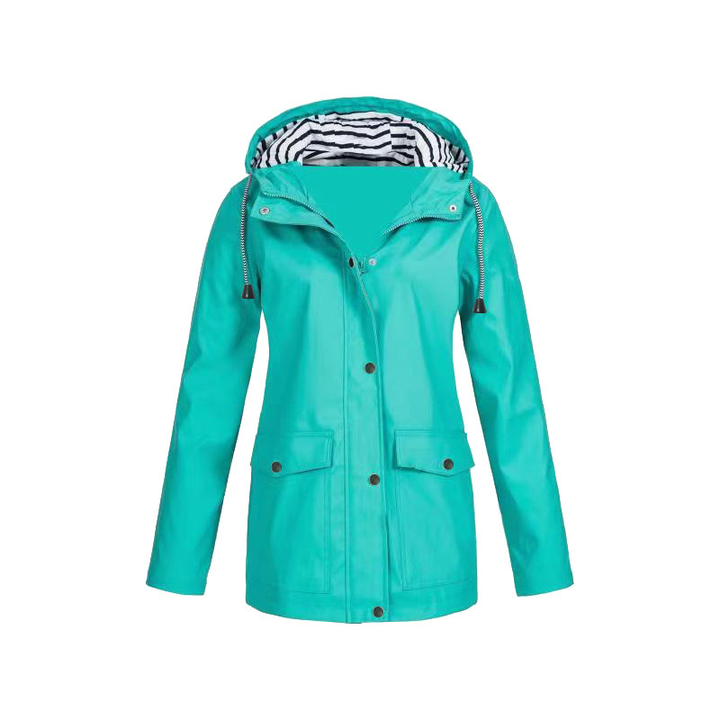 Damen Kapuzen-Regenjacke | Langarm