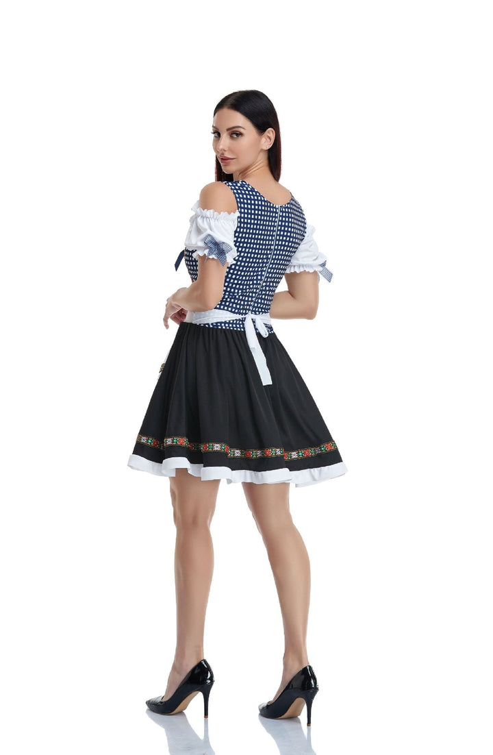 Damen Dirndl mit Schürze und Schnürung