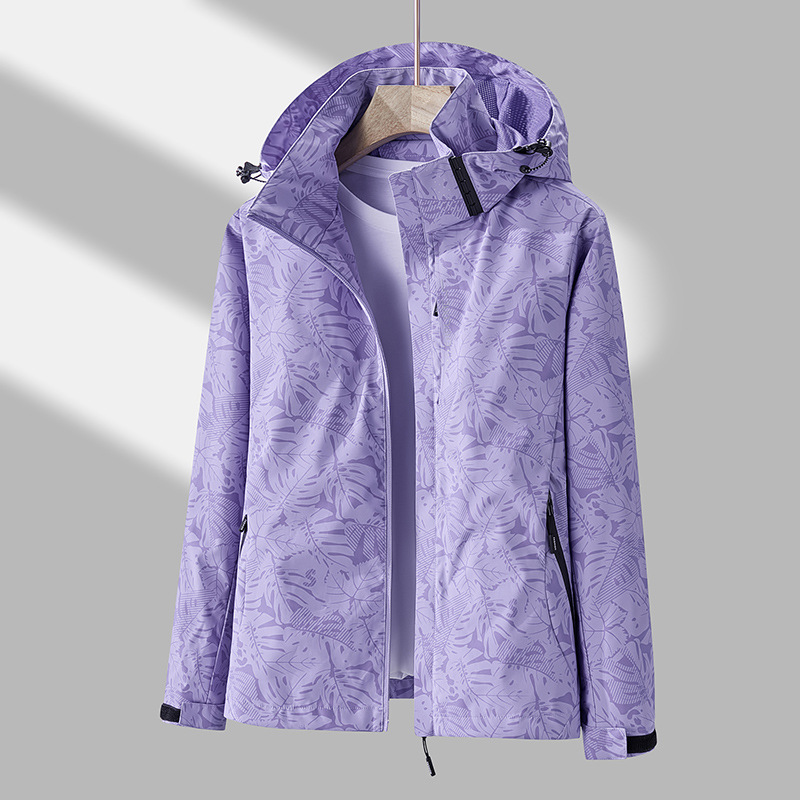 Damen Kapuzen-Regenjacke | Reißverschluss