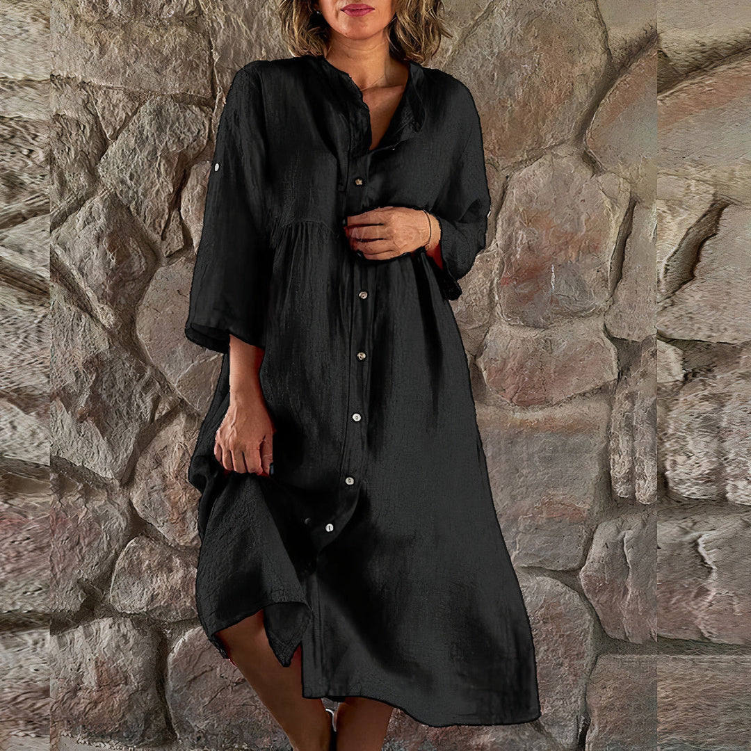 Hemdblusenkleid mit Knopfleiste für Damen