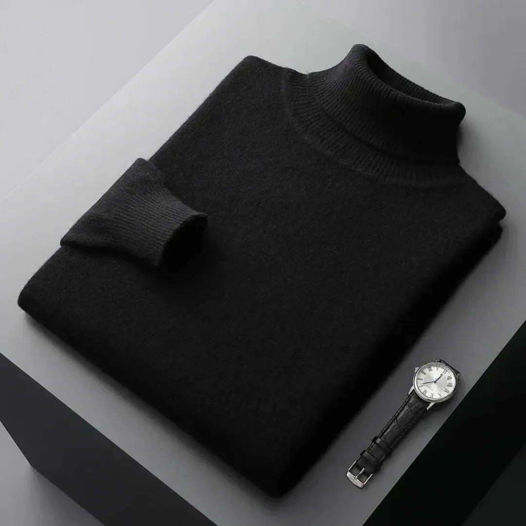 Klassischer Rollkragenpullover Für Herren | Gestrickt