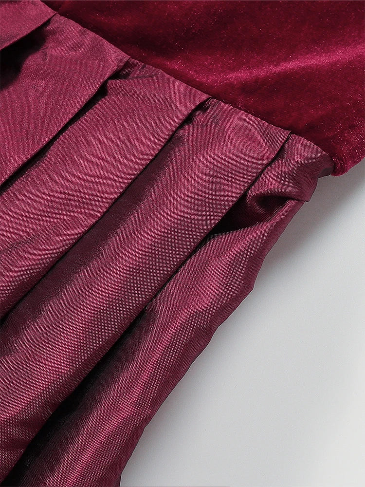 Damen Rotes Oktoberfest Dirndl Kleid | Midi