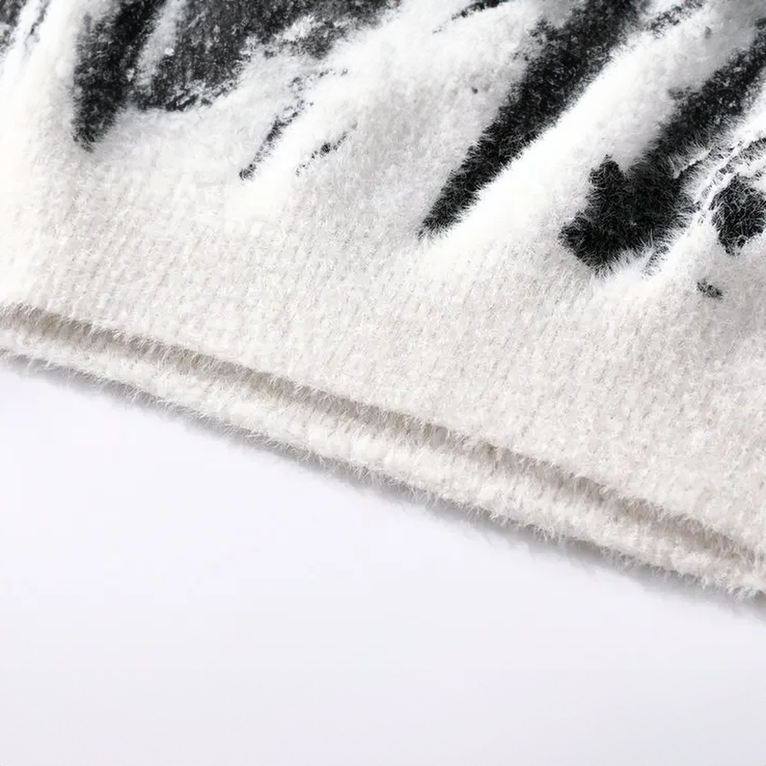 Trendiger Strickpullover Mit Stehkragen Für Herren | Oversized