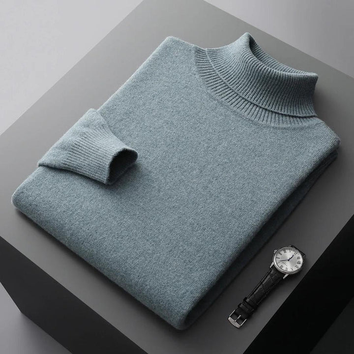 Klassischer Rollkragenpullover Für Herren | Gestrickt