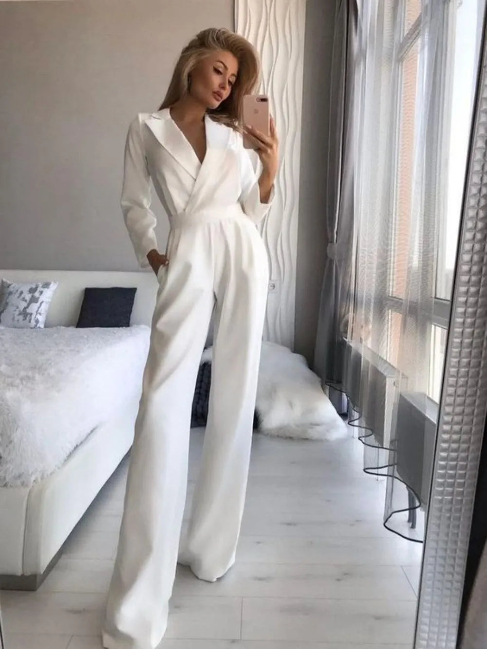 Damen Jumpsuit mit Wickelvorderseite
