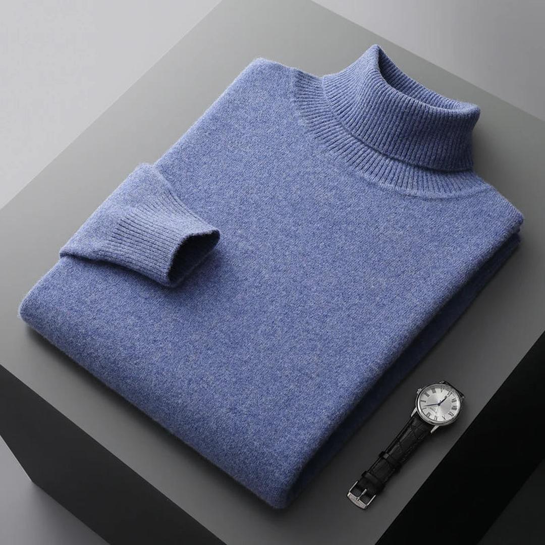 Klassischer Rollkragenpullover Für Herren | Gestrickt