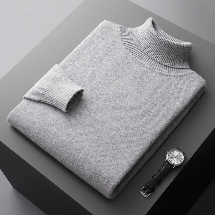 Klassischer Rollkragenpullover Für Herren | Gestrickt