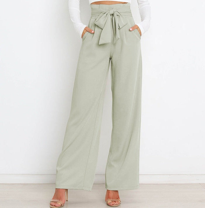 Damen High-Waist Weitbein-Hose