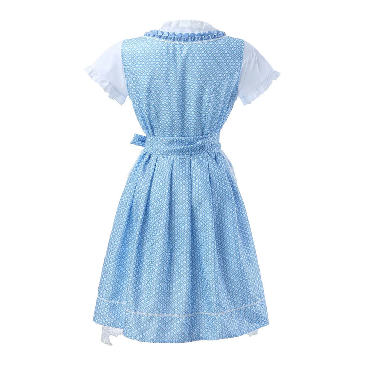 Damen Blaues Oktoberfest Dirndl Kleid | Midi
