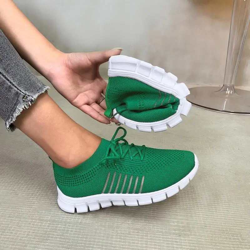 Damen Sportliche Strick-Sneaker