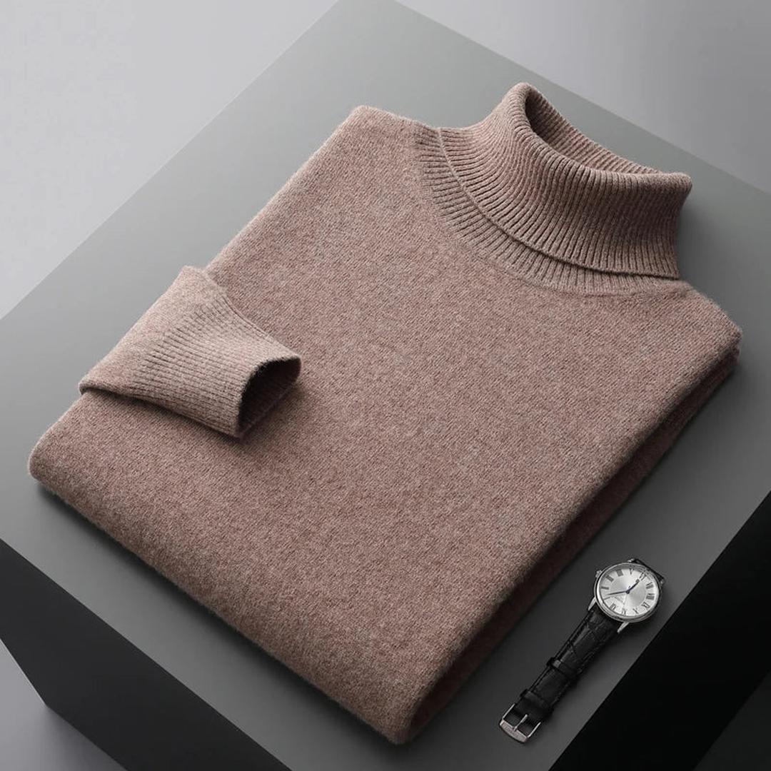 Klassischer Rollkragenpullover Für Herren | Gestrickt