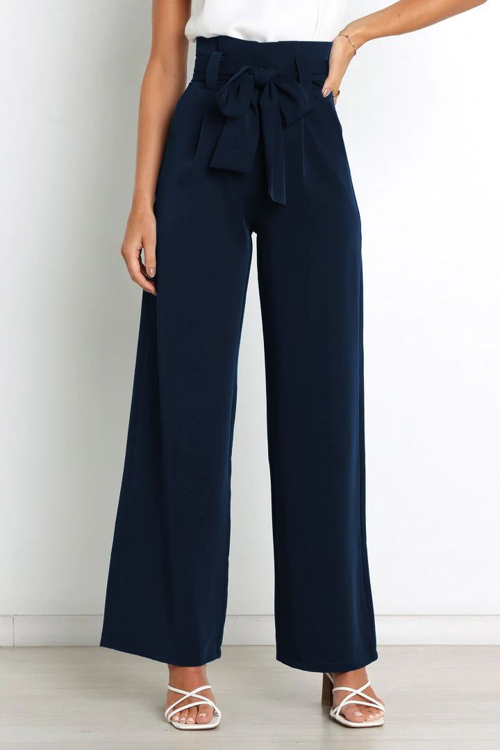 Damen High-Waist Weitbein-Hose