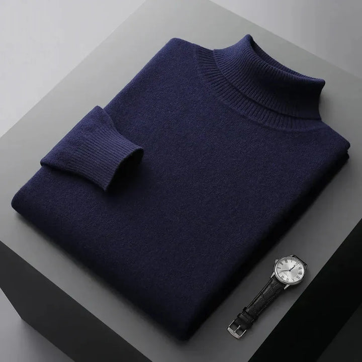 Klassischer Rollkragenpullover Für Herren | Gestrickt