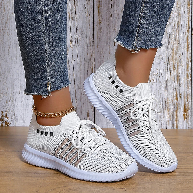 Damen Sportliche Strick-Sneaker