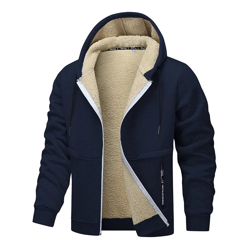Herren Lässige Fleecejacke Mit Langarm | Winter