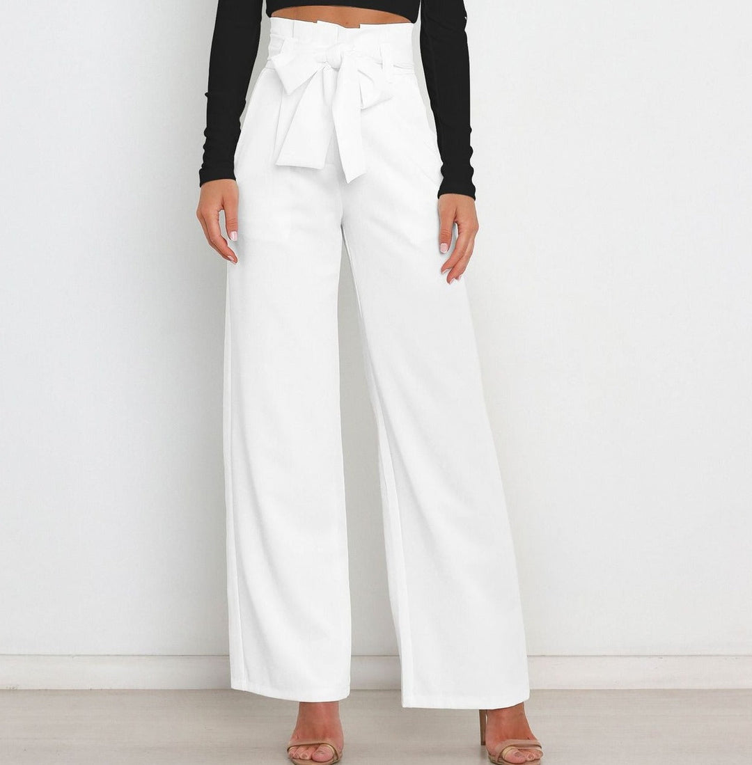 Damen High-Waist Weitbein-Hose
