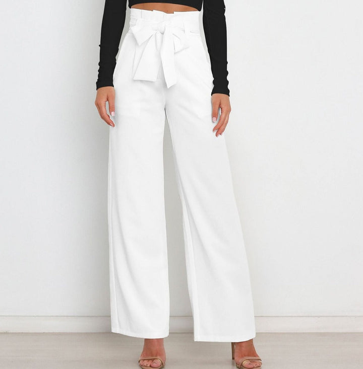 Damen High-Waist Weitbein-Hose