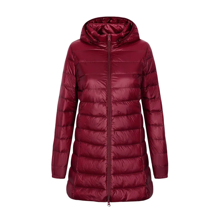 Lange Winter Daunenjacke Für Damen | Mit Kapuze