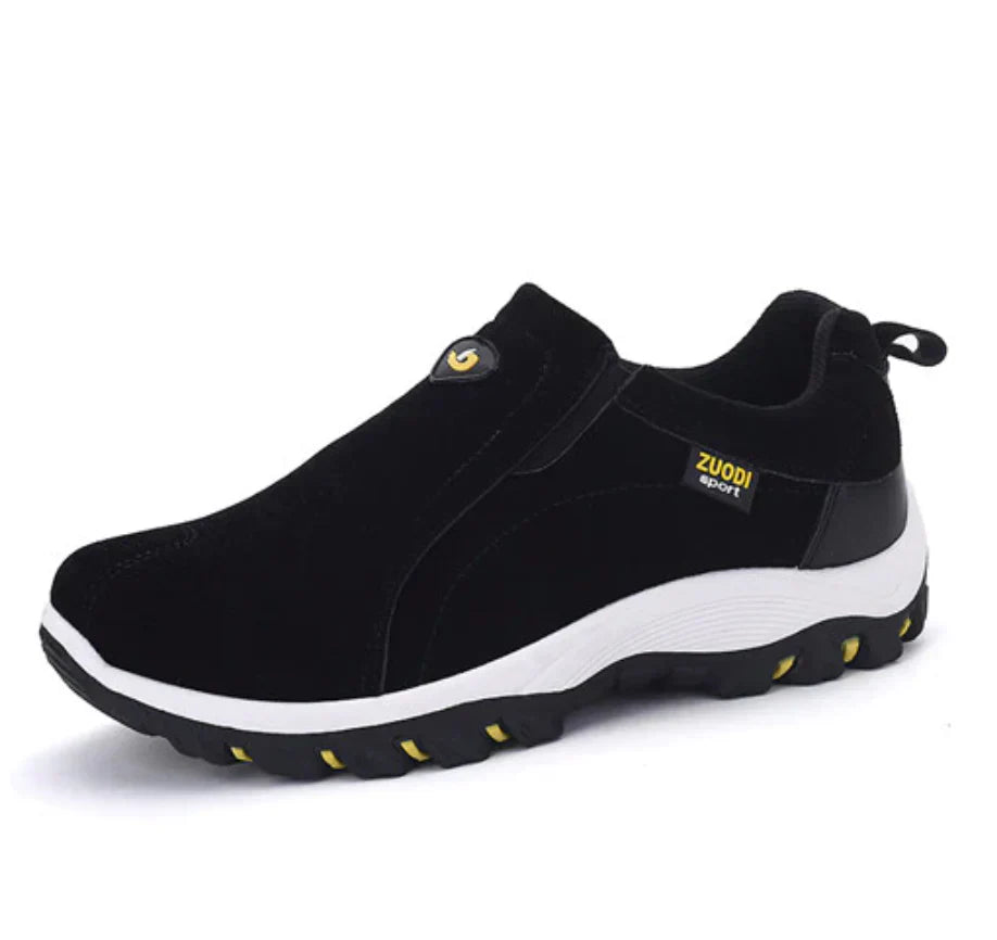 Herren Slip-On Schuhe mit Wildleder-Obermaterial und Gummisohle
