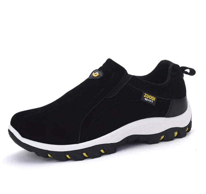 Herren Slip-On Schuhe mit Wildleder-Obermaterial und Gummisohle