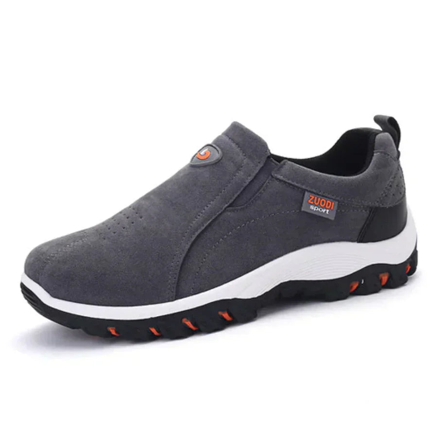 Herren Slip-On Schuhe mit Wildleder-Obermaterial und Gummisohle