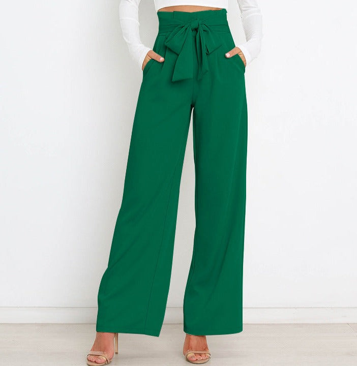 Damen High-Waist Weitbein-Hose