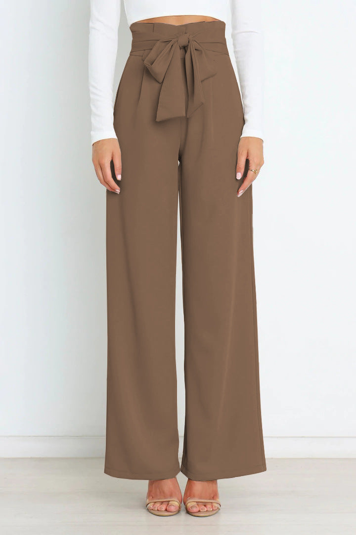 Damen High-Waist Weitbein-Hose
