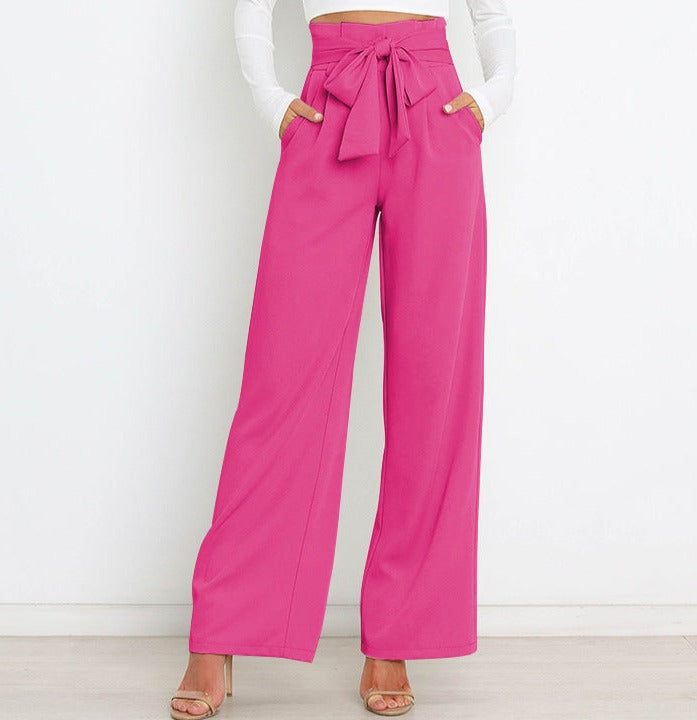 Damen High-Waist Weitbein-Hose